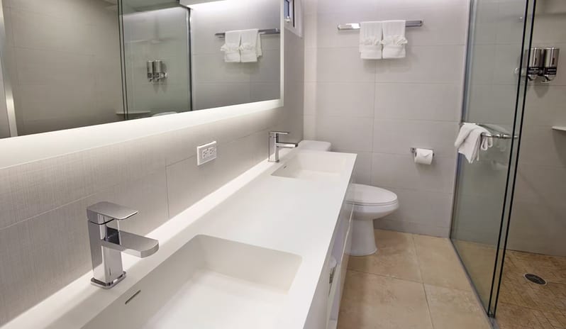 Bathroom at Tamarijn Aruba All Inclusive Resor in Caribbean Holiday by Kenwood Travel