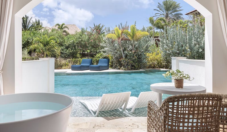 Balcony at Sandals Royal Curacao hotel in Caribbean by Kenwood Travel