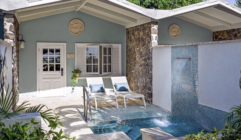 Private Pool Sanctuary at Sandals Royal Curacao hotel in Caribbean by Kenwood Travel