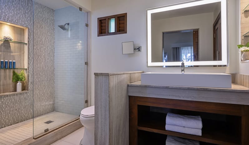 Bathroom at Sandals Royal Curacao hotel in Caribbean by Kenwood Travel