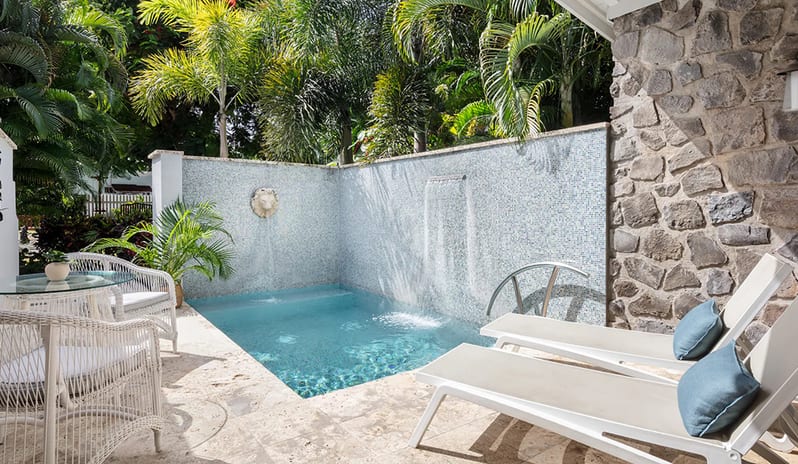 Private Pool Sanctuary at Sandals Royal Curacao hotel in Caribbean by Kenwood Travel