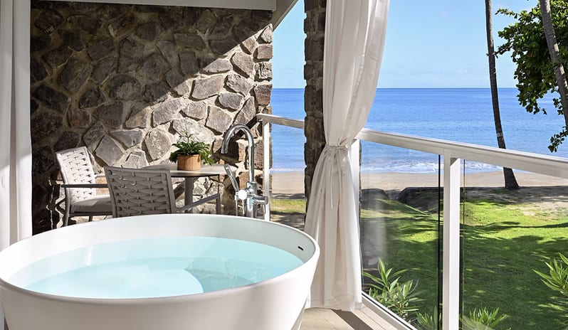 Tranquility Soaking Tub at Sandals Royal Curacao hotel in Caribbean by Kenwood Travel