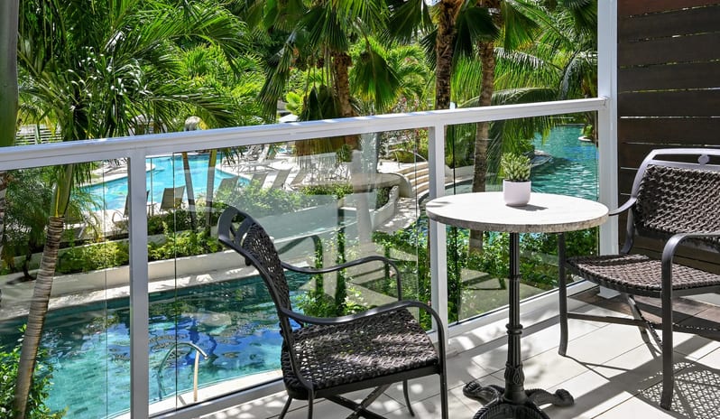 Balcony at Sandals Royal Curacao hotel in Caribbean by Kenwood Travel