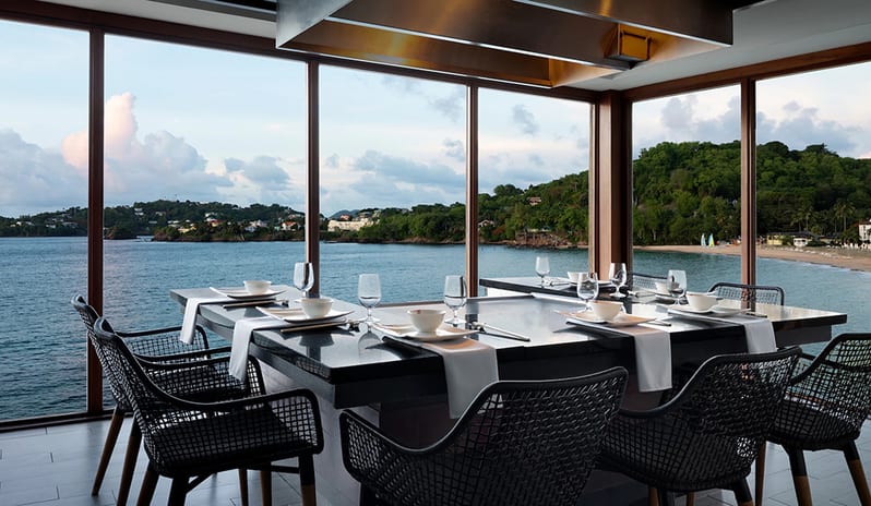 Restaurant at Sandals Regency La Toc hotel in Caribbean by Kenwood Travel