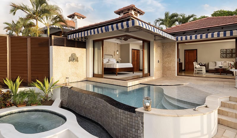 Private Pool Sanctuary at Sandals Regency La Toc hotel in Caribbean by Kenwood Travel