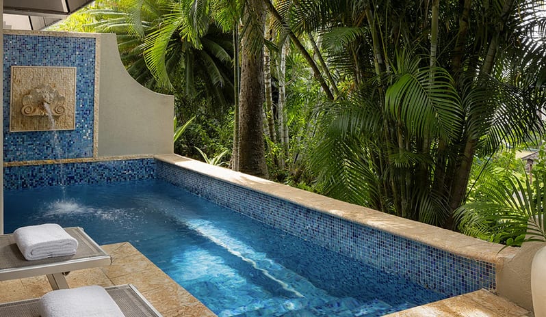 Private Pool at Sandals Regency La Toc hotel in Caribbean by Kenwood Travel