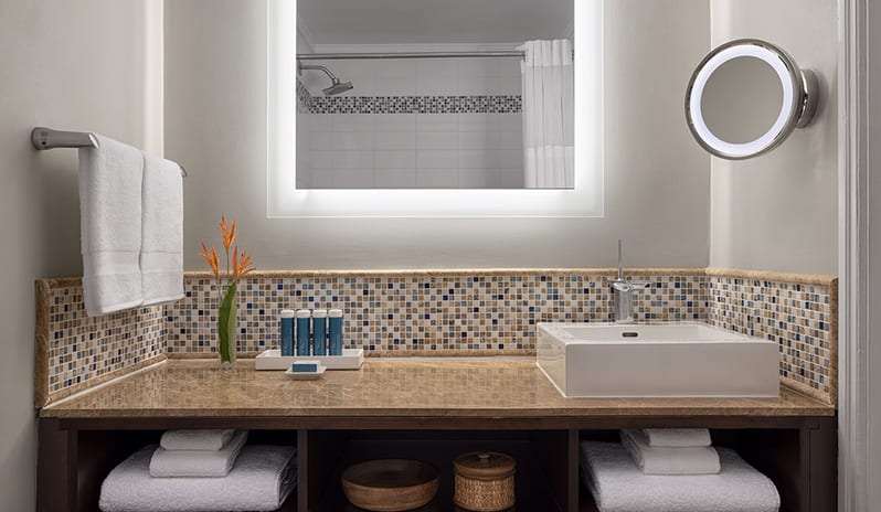 Bathroom at Sandals Regency La Toc hotel in Caribbean by Kenwood Travel