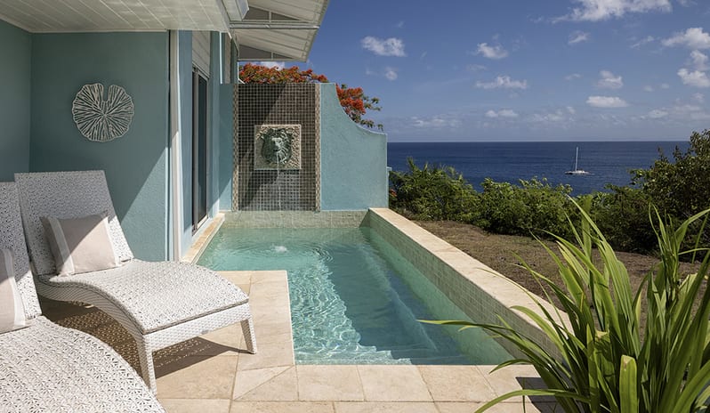 Private Pool at Sandals Regency La Toc hotel in Caribbean by Kenwood Travel