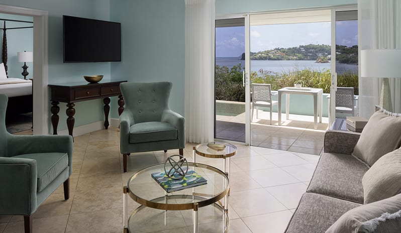 Bedroom at Sandals Regency La Toc hotel in Caribbean by Kenwood Travel