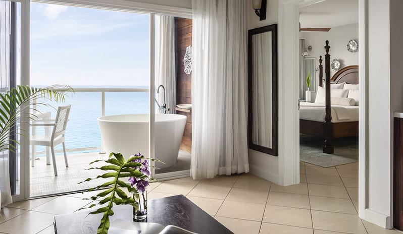 Bedroom at Sandals Regency La Toc hotel in Caribbean by Kenwood Travel