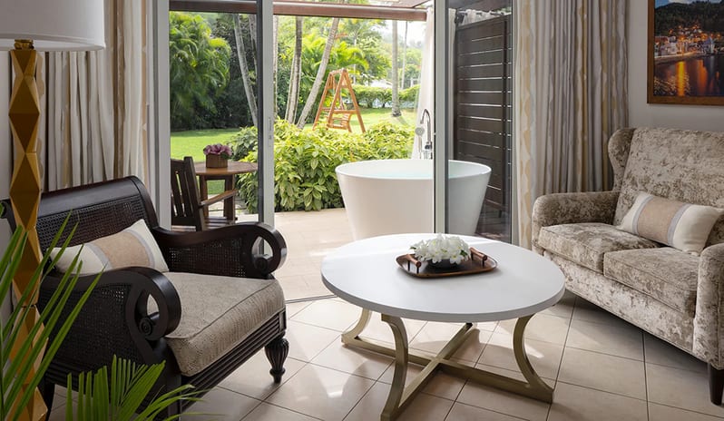 Bedroom at Sandals Regency La Toc hotel in Caribbean by Kenwood Travel