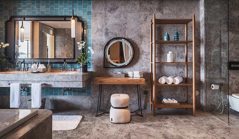 Wellness Lagoon Pool Villa Luxury marble bathroom at Anantara Koh Yao Yai Resort & Villas by Kenwood Travel