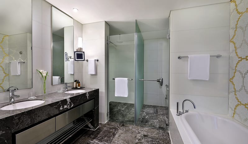 Junior Suite - Level 45 Bathroom at Conrad Abu Dhabi Etihad Towers by Kenwood Travel