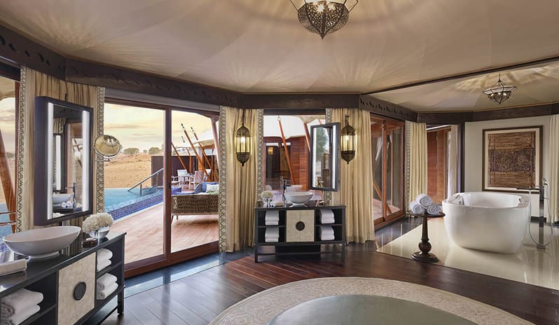 Bedroom With Bathdub View at The Ritz-Carlton Ras Al Khaimah, Al Wadi Desert Hotel Resort in Caribbean-Holidays by Kenwood Travel