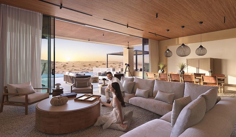 Living Area View at The Ritz-Carlton Ras Al Khaimah, Al Wadi Desert Hotel Resort in Caribbean-Holidays by Kenwood Travel