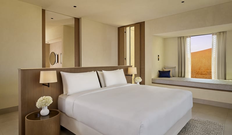 Bedroom Image at The Ritz-Carlton Ras Al Khaimah, Al Wadi Desert Hotel Resort in Caribbean-Holidays by Kenwood Travel