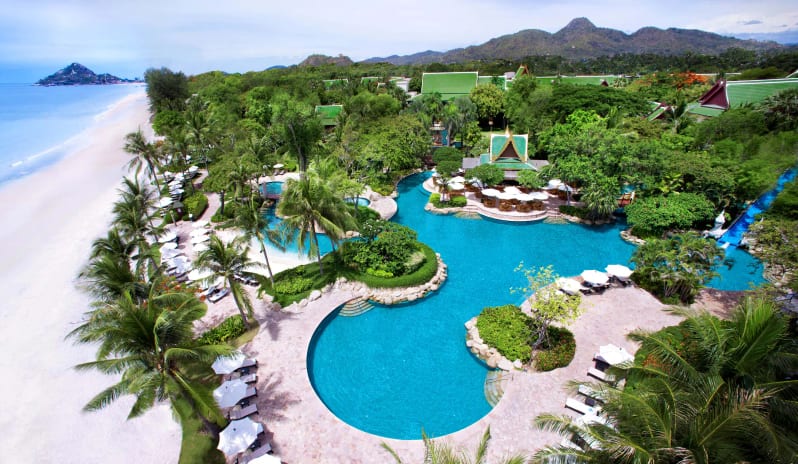 Arial view of the pool at Hyatt Regency Hua Hin