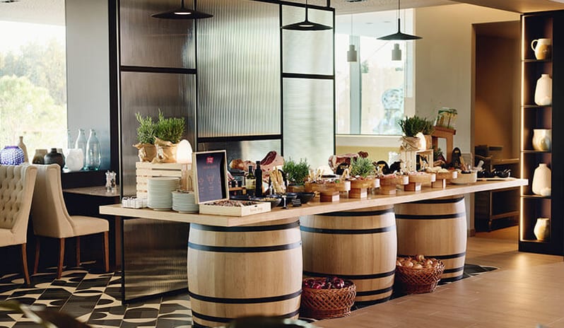 More cured meats, fresh herbs, and modern interior lighting at Pical Resort, Valamar Collection by Kenwood Travel