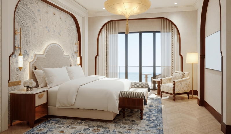 jzs one bedroom ocean skyline view bedroom