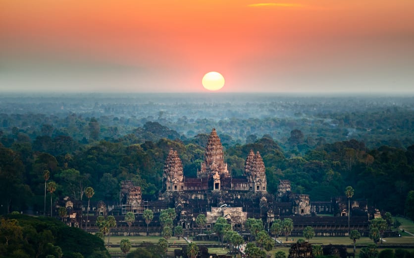Beautiful aerial view of Angkor Wat at sunrise, Siem Reap, Cambodia.jpg