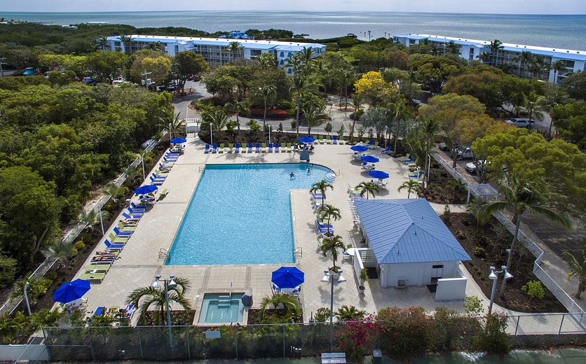 Ocean Pointe Suites Key Largo - Pool aerial view.jpg