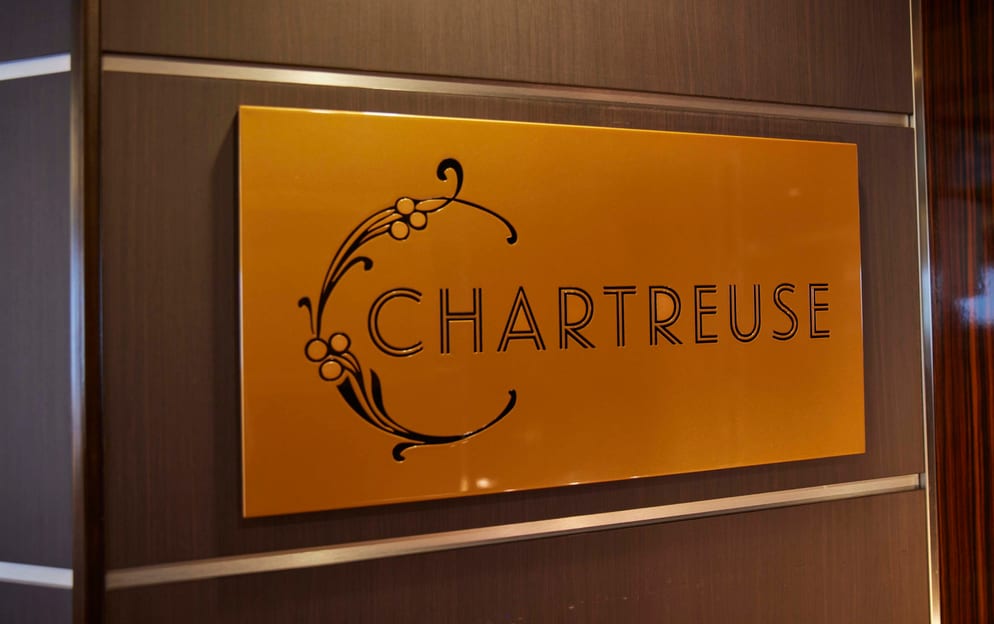 RSSC Seven Seas Voyager Chartreuse Sign Close Up ©Regent Seven Seas Cruise.jpg
